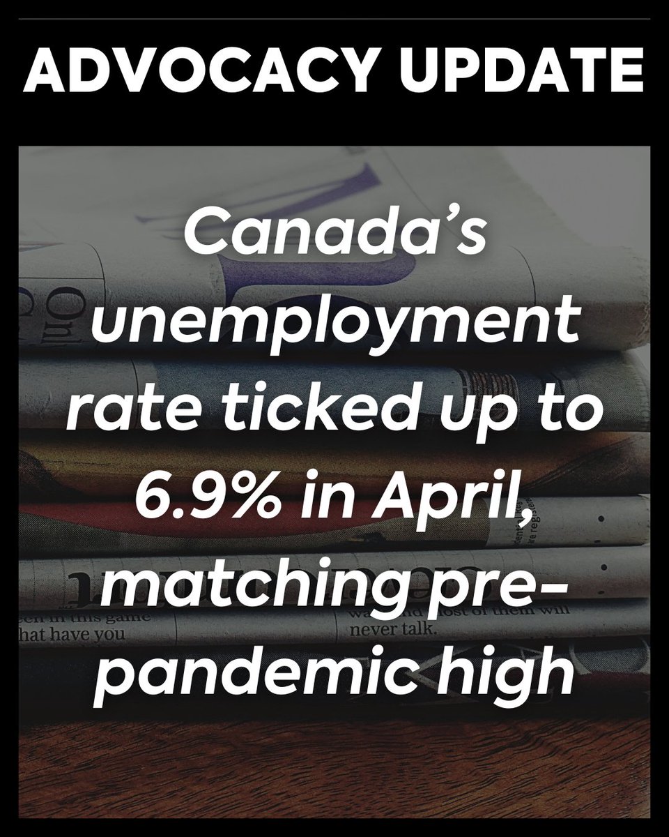 📢 Advocacy Update: Canada’s unemployment rate ticked up to 6.9% in April, matching pre-pandemic high

Login to our Member's Only Area to read the full story: ow.ly/IIkt50VVMGK

#CFAGrowingTogether #Franchising #Advocacy #News