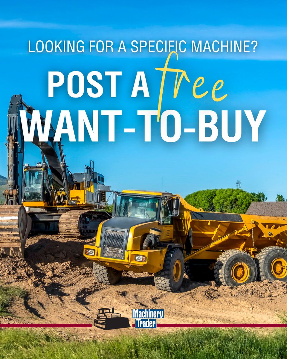 machinerytrader's tweet image. Looking for that one-of-a-kind machine? 🔧 Drop a FREE Want-To-Buy listing on #MachineryTrader and get connected with sellers in no time. ⚡

Ready to find your perfect match? Start here ➡️ ow.ly/ms0350VXeIL

#WantToBuy #DreamMachine #Equipment #HeavyMachinery #Construction