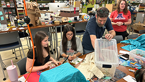 UNCGSchoolofEdu's tweet photo. It was great to welcome our dual enrollment cohort of future teachers from @AsheboroSchools to campus today! They got to spend some time in the SELF Design Studio making stop motion videos.
#IPiE #UNCGWay https://t.co/gCrj0iiO8E