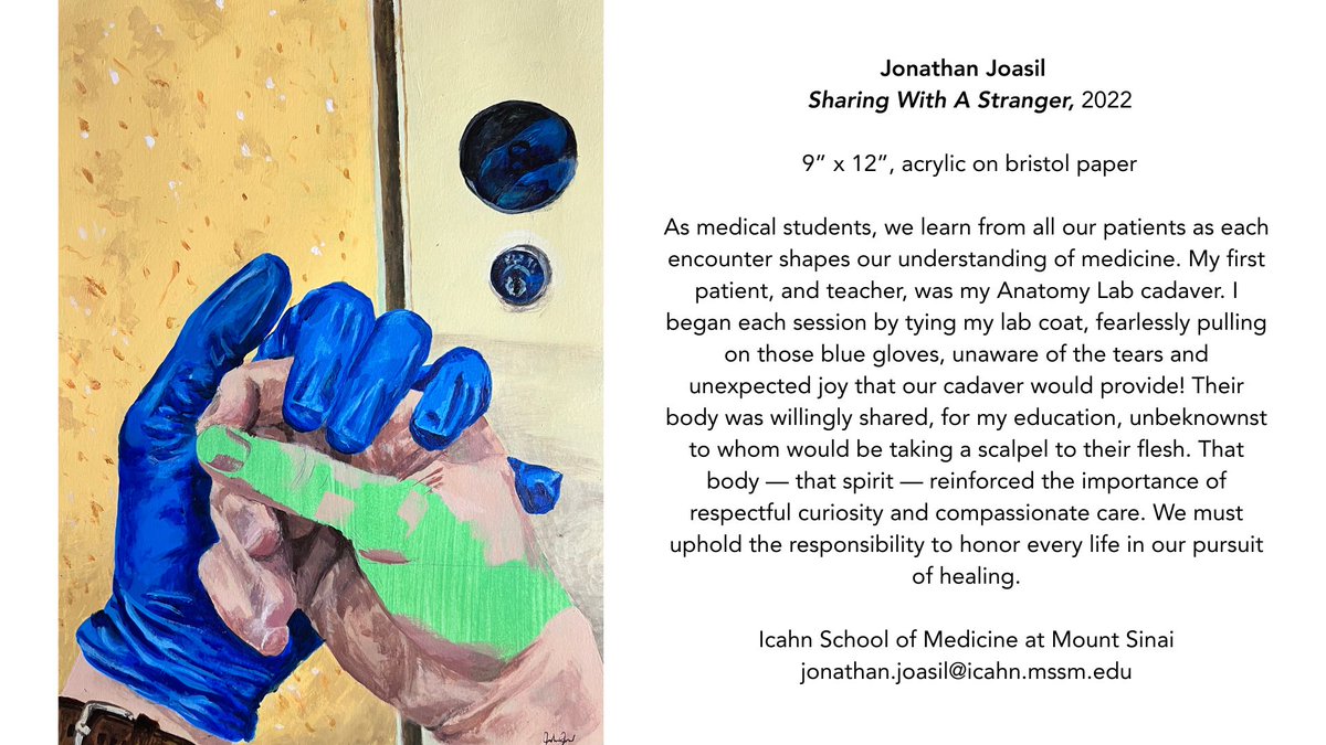 Thank you to all who attended AMSEC 2025! In addition to talks and flash presentations, an art show was held each day featuring submitted artwork from medical students across the country. Today's highlighted art piece is "Sharing With A Stranger" by Jonathan Joasil.