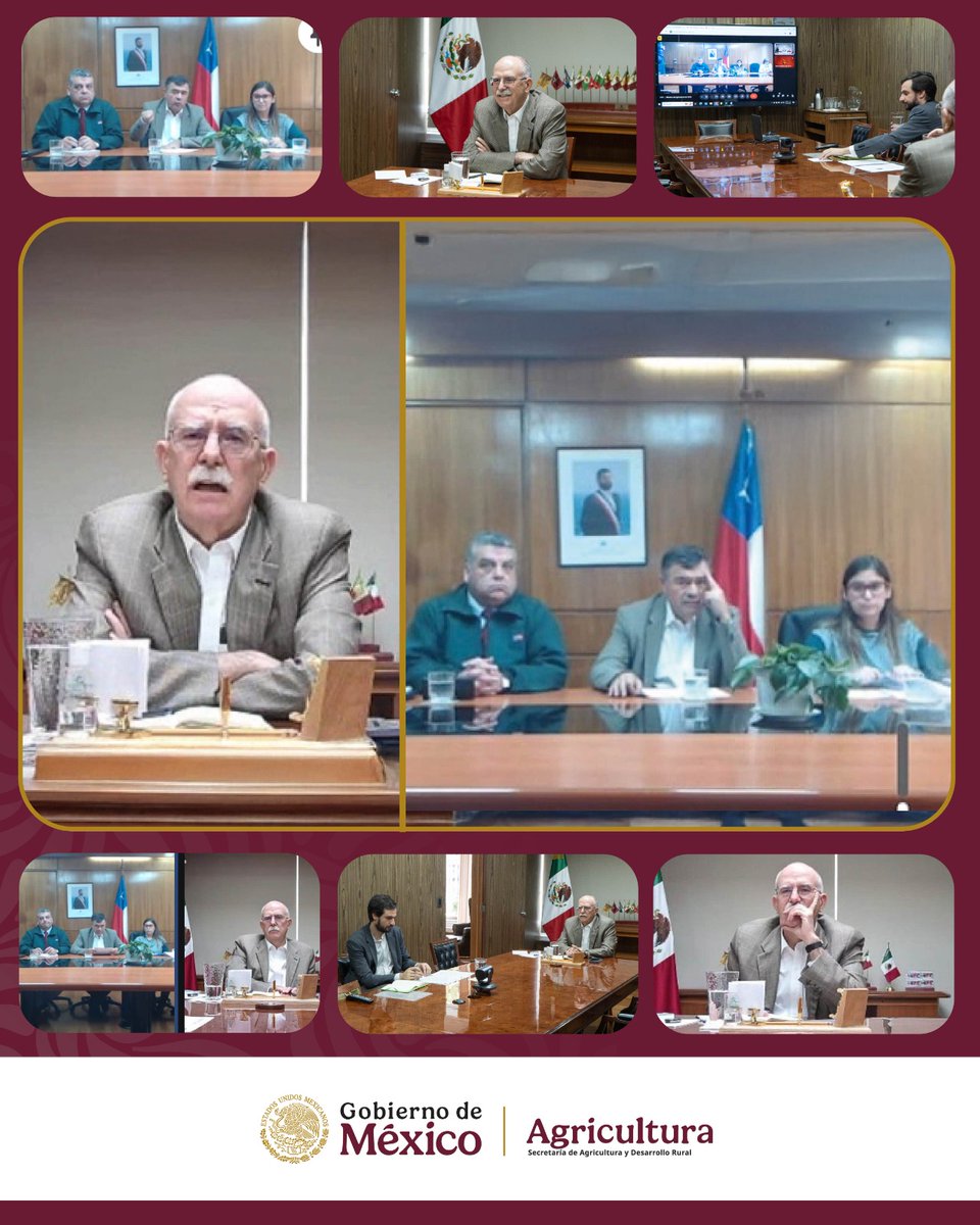Tuve una productiva reunión con mi homólogo en Chile <a href="/MinagriCL/">Ministerio de Agricultura de Chile 🇨🇱</a>, <a href="/tvalenzuelavt/">Esteban Valenzuela Van Treek</a>, sobre intercambio comercial, fortalecimiento de la sanidad, sustentabilidad, tecnificación de riego, agricultura familiar y los programas en 🇲🇽 y  🇨🇱 para apoyar a los pequeños y medianos productores