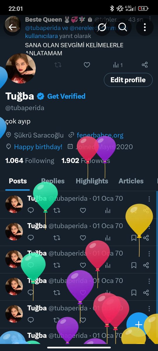profilimde balonlar uçuşuyor 🥳🥳🥳