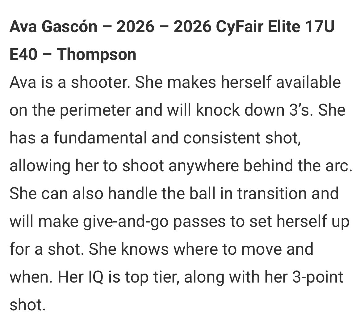 AvaGascon22's tweet image. Thank you @JrAllStarBB for the write up!