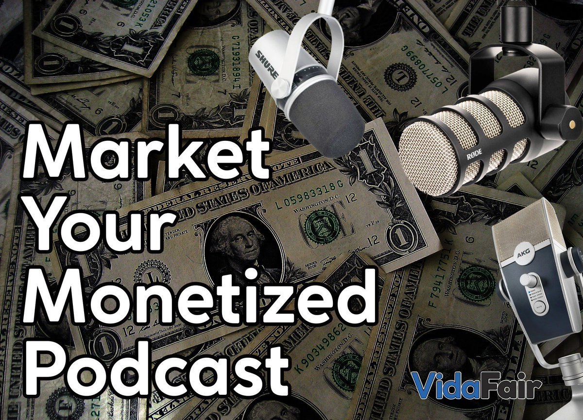 Marketing is everything, right?

<a href="/VidaFair/">VidaFair</a> offers 7 strategies on how to MARKET your monetized #podcast  — that translates to “make money”! 

Check it out the text summary here:
vidafair.com/marketpodcasts
 
Video tutorial to follow! 

And to learn about monetizing video on the