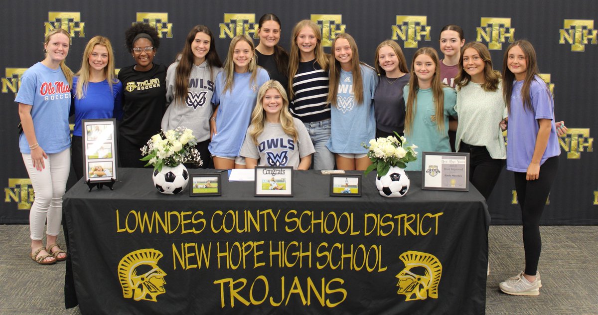 New Hope High School's Emily Shurden wasn't ready to stop playing soccer, so she opted to take advantage of an offer to play at Mississippi University for Women. To read more, go to: lowndes.k12.ms.us and scroll down to District News. (2/2)