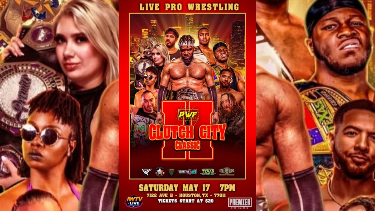 IWTV (@indiewrestling) on Twitter photo Now On Demand
<a href="/PremierFed/">Premier Wrestling Federation</a> presents
Clutch City Classic II
Featuring
<a href="/TooStrongIsaac/">Isaac Morales</a>
<a href="/RottweilerJay/">JayDavisRJD</a>
<a href="/The_Carter_Blaq/">Carter BlaQ</a>
<a href="/MystiiMarks/">Mystii Marks</a>
<a href="/Jackpot_jrock/">🎰JACKPOT🎰</a>
Tiger Pants
<a href="/1Haley_Danielle/">“The Bombshell” Haley Danielle</a>
& more!
Watch it now
independentwrestling.tv/player/j3vboxE… Now On Demand
<a href="/PremierFed/">Premier Wrestling Federation</a> presents
Clutch City Classic II
Featuring
<a href="/TooStrongIsaac/">Isaac Morales</a>
<a href="/RottweilerJay/">JayDavisRJD</a>
<a href="/The_Carter_Blaq/">Carter BlaQ</a>
<a href="/MystiiMarks/">Mystii Marks</a>
<a href="/Jackpot_jrock/">🎰JACKPOT🎰</a>
Tiger Pants
<a href="/1Haley_Danielle/">“The Bombshell” Haley Danielle</a>
& more!
Watch it now
independentwrestling.tv/player/j3vboxE…