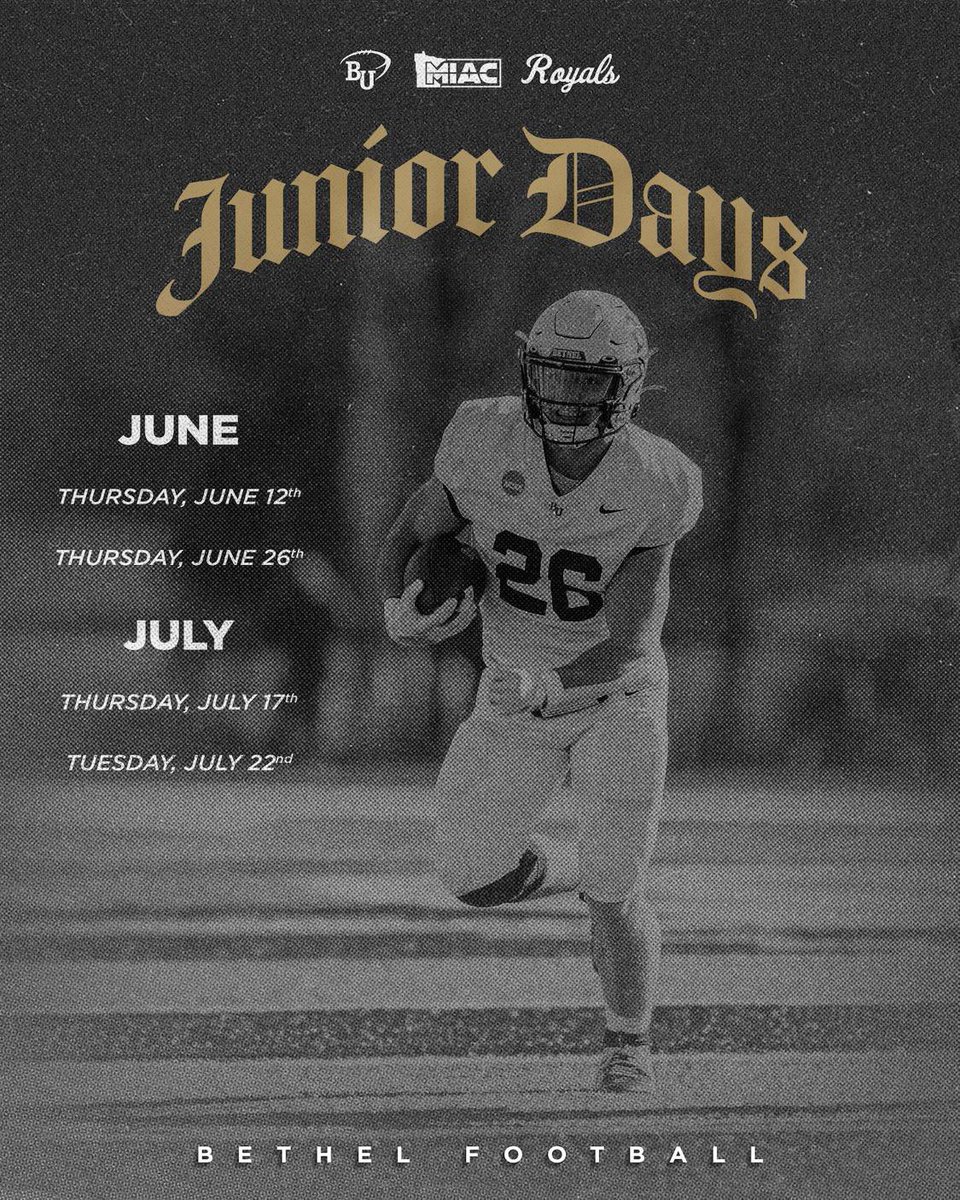 Ayden Mooney (@aydenmooney14) on Twitter photo Thank you <a href="/MathiasDurie/">Mathias</a> for the invite to this summers <a href="/BethelRoyalsFB/">Bethel Football</a> junior day visit . Grateful for the opportunity, can’t wait to see campus⚪️🦁
<a href="/SMEastFootball/">Shawnee Mission East Football</a> <a href="/RecruitLancerFB/">Recruit Lancer Football</a>
<a href="/jeremycrabtree/">Jeremy Crabtree</a> <a href="/ElevateRecruits/">Elevate Recruits</a> Thank you <a href="/MathiasDurie/">Mathias</a> for the invite to this summers <a href="/BethelRoyalsFB/">Bethel Football</a> junior day visit . Grateful for the opportunity, can’t wait to see campus⚪️🦁
<a href="/SMEastFootball/">Shawnee Mission East Football</a> <a href="/RecruitLancerFB/">Recruit Lancer Football</a>
<a href="/jeremycrabtree/">Jeremy Crabtree</a> <a href="/ElevateRecruits/">Elevate Recruits</a>