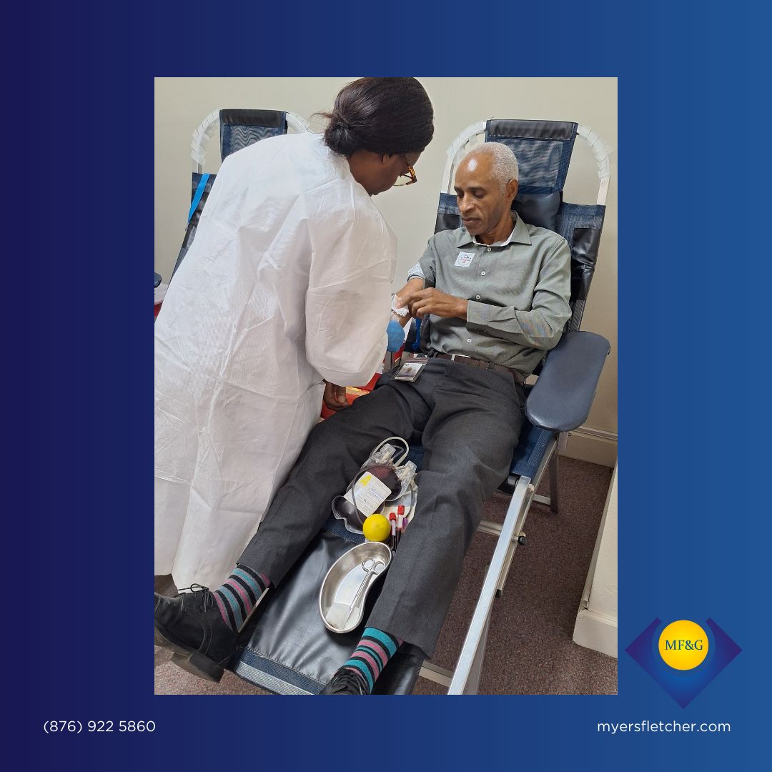 This week MFG staged a firm-wide blood drive in support of the National Blood Bank. Thank you to our team members who gave a little blood and a lot of heart. Giving blood saves lives .