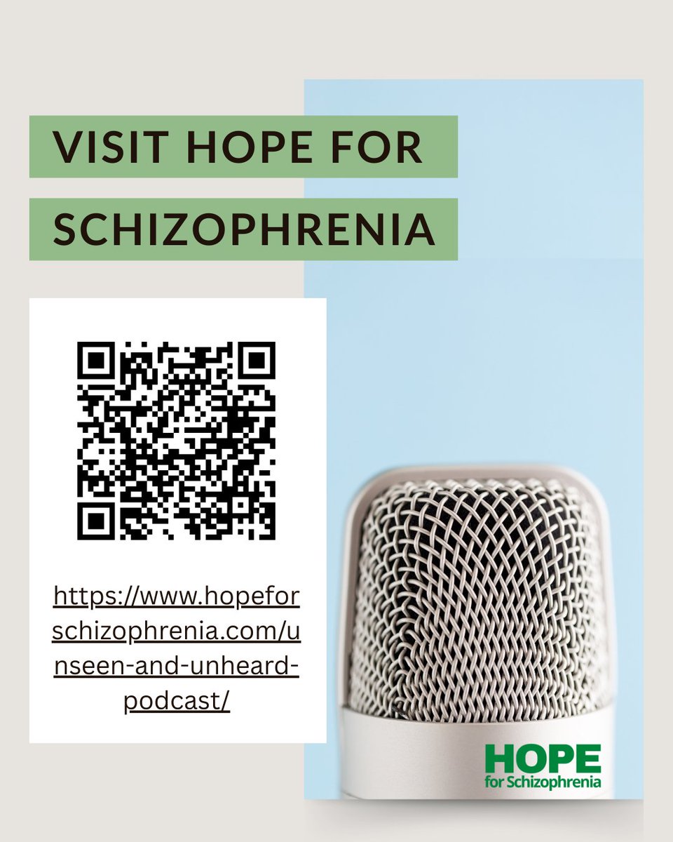 The Unseen &amp; Unheard podcast aims to change the way we see schizophrenia by revealing the untold stories of those living with it. 💚

Link: hopeforschizophrenia.com/unseen-and-unh…
