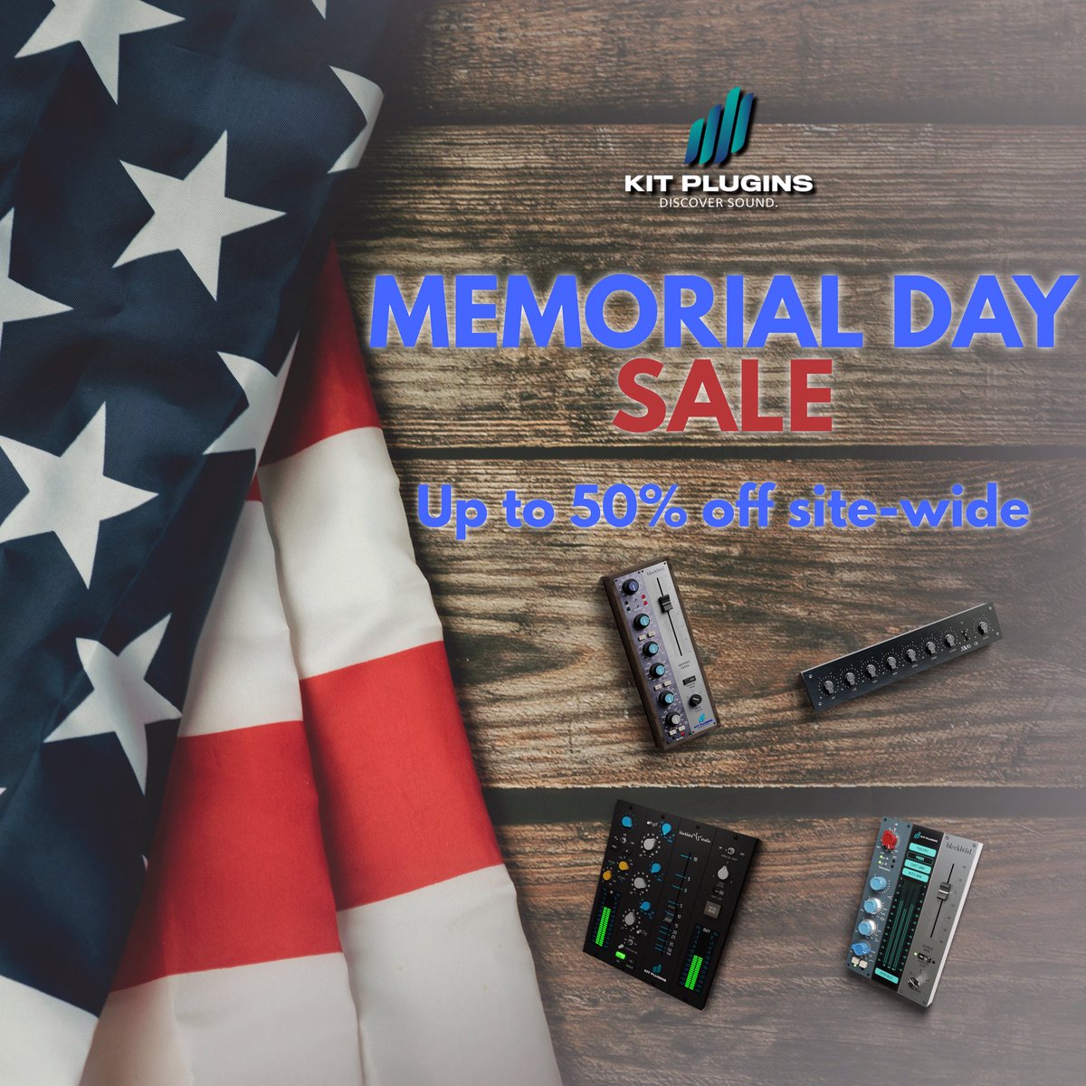 Our Memorial Day Sale is now live! 🇺🇸

Save up to 50% off site-wide and grab the mixing tools you’ve been missing out on. Don’t wait- this sale ends 5.27.25 at 11:59 PM CDT.

➡️ kitplugins.com/collections/pl…