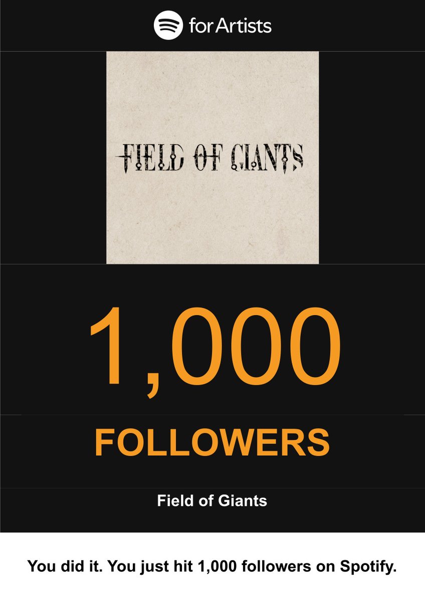 We just hit 1,000 followers on Spotify 🎉

Huge thanks to everyone who follows us and listens to our music, whatever the platform.

And if you don't yet, we made a playlist on Spotify with our favourite tracks: open.spotify.com/playlist/71rWx…

#Spotify #MilestoneMoments #rockmusic