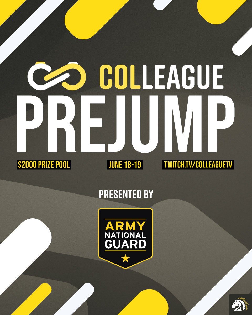 Colleague (@colleaguegg) on Twitter photo TOURNAMENT ANNOUNCEMENT! ๐จ
Get ready to Jump into the CRL Preseason with Colleague PreJump III - Presented By <a href="/NationalGuard/">National Guard</a> ๐โ๏ธ
๐๏ธ June 18-19, 7pm EST
๐ฐ $2000 Prize Pool
๐๏ธ Open to ALL Collegiate RL teams, incoming freshmen, transfers, and graduates allowed
Register Now!๐ TOURNAMENT ANNOUNCEMENT! ๐จ
Get ready to Jump into the CRL Preseason with Colleague PreJump III - Presented By <a href="/NationalGuard/">National Guard</a> ๐โ๏ธ
๐๏ธ June 18-19, 7pm EST
๐ฐ $2000 Prize Pool
๐๏ธ Open to ALL Collegiate RL teams, incoming freshmen, transfers, and graduates allowed
Register Now!๐