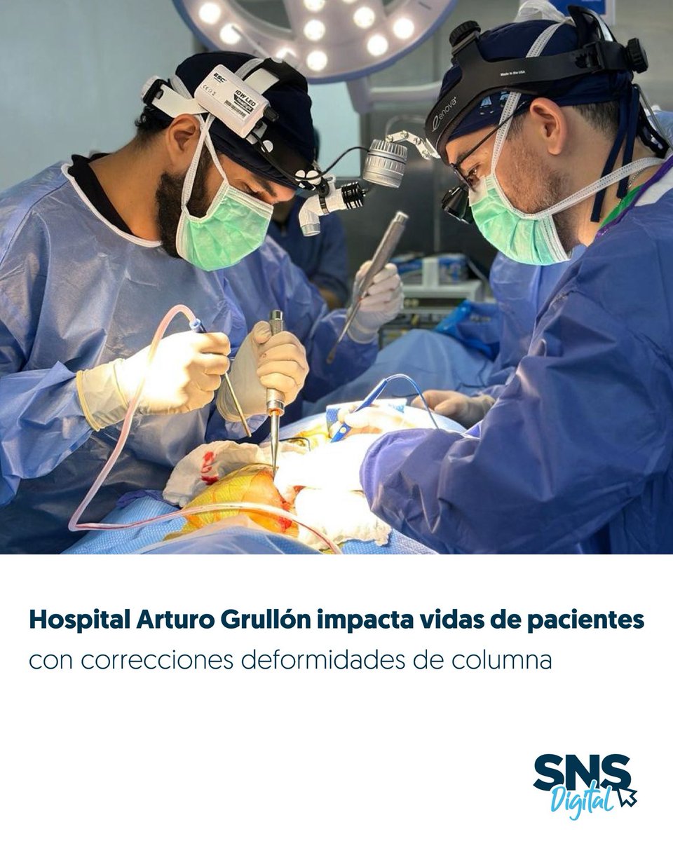 SNSRDO's tweet photo. 🏥 En el Hospital Pediátrico Doctor Arturo Grullón se realizó con éxito una jornada para la corrección de deformidades de columna, logrando un impacto significativo en la calidad de vida de los pacientes con estas patologías.
➡️ Más en #SNSDigital
https://t.co/u7obZMpttx https://t.co/WhpgE6Iqk5