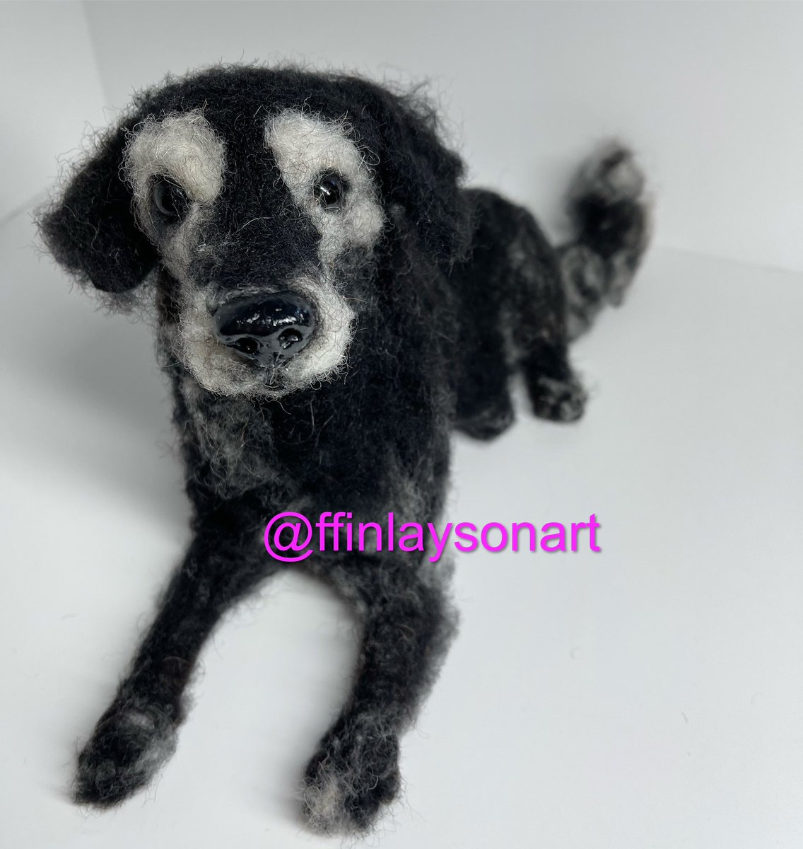 A needle felted portrait of a distinguished retriever!