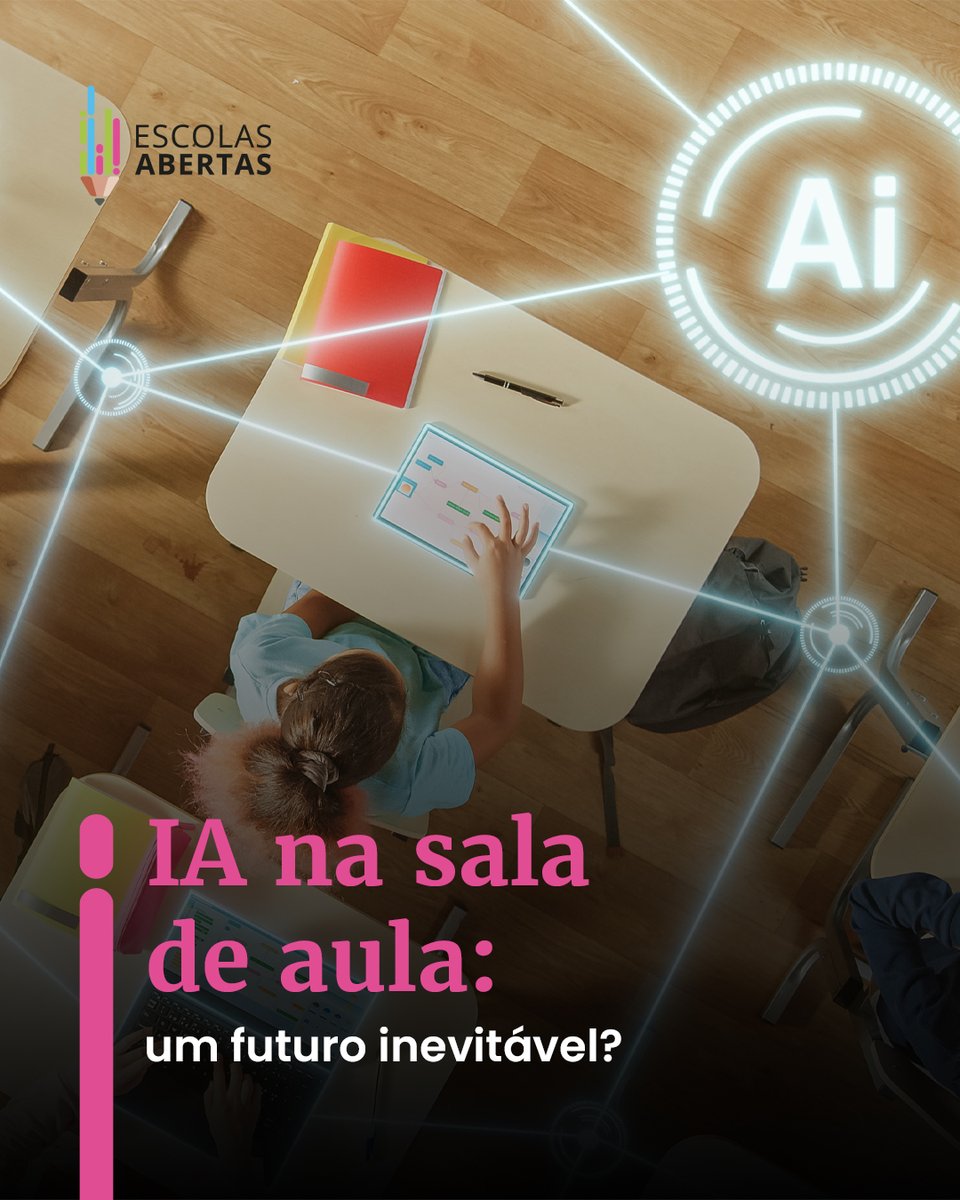 escolas_abertas's tweet photo. A Inteligência Artificial já faz parte da rotina escolar, e com ela surgem novos dilemas e possibilidades. Professores, escolas e alunos estão sendo desafiados a repensar práticas e assumir um papel ativo nesse cenário. https://t.co/Y4F4a5w32a