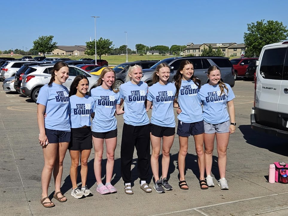 These girls are off to state!! Good luck lady aqua buffs! #1HERD