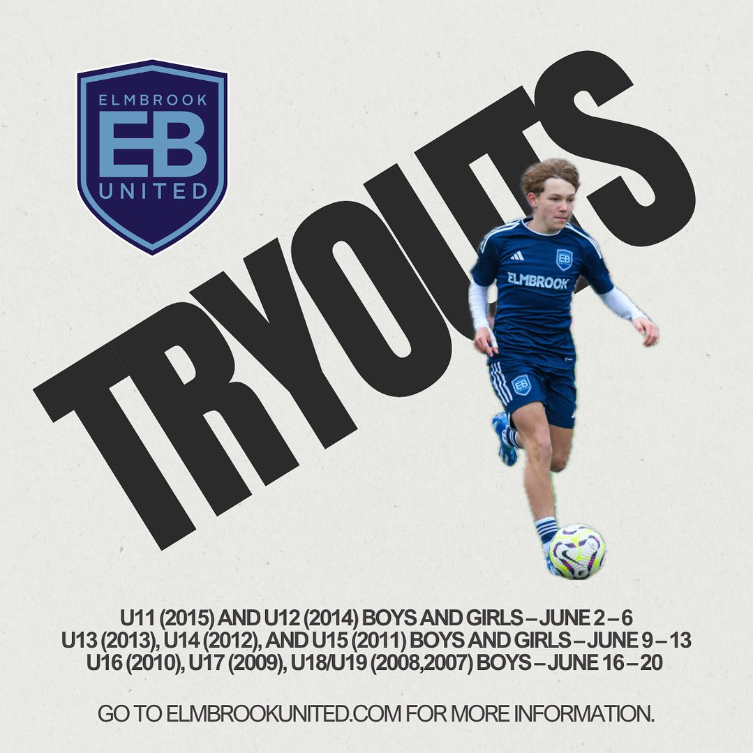 Tryouts are coming quickly! Be sure to register at Elmbrookunited.com!