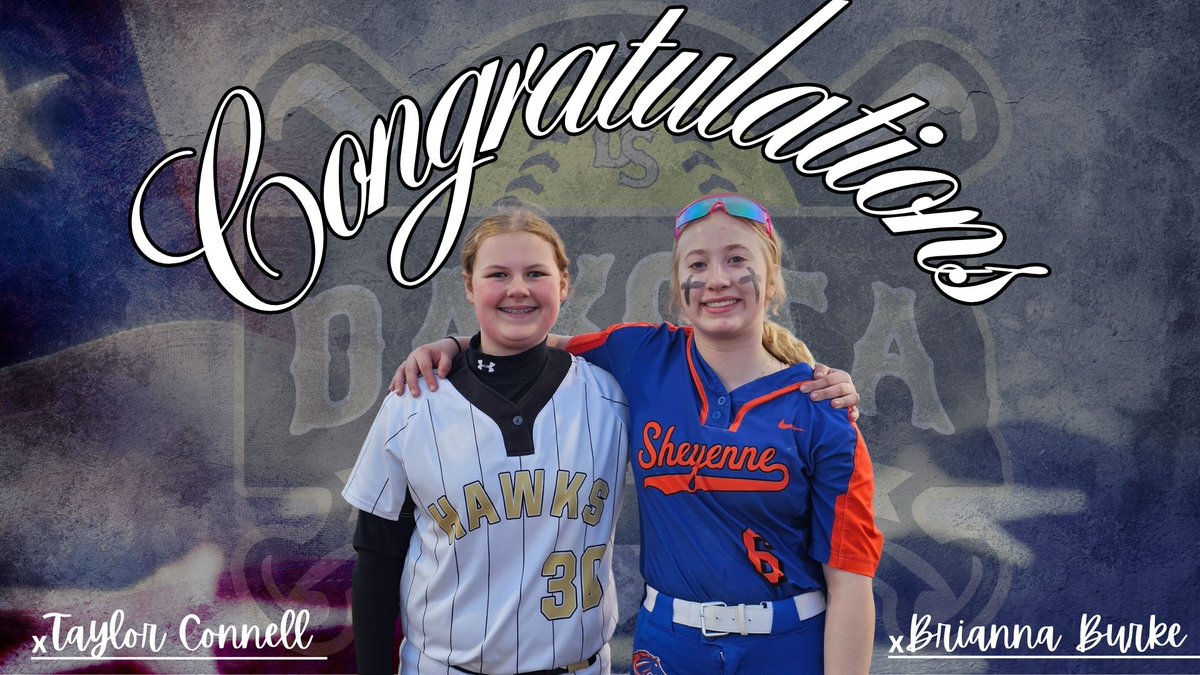 Congratulations to Dakota Selects players Taylor and Brianna who are going to represent Region 8 at the USA Softball 12U All American Games in Oklahoma City! We are so proud of you!