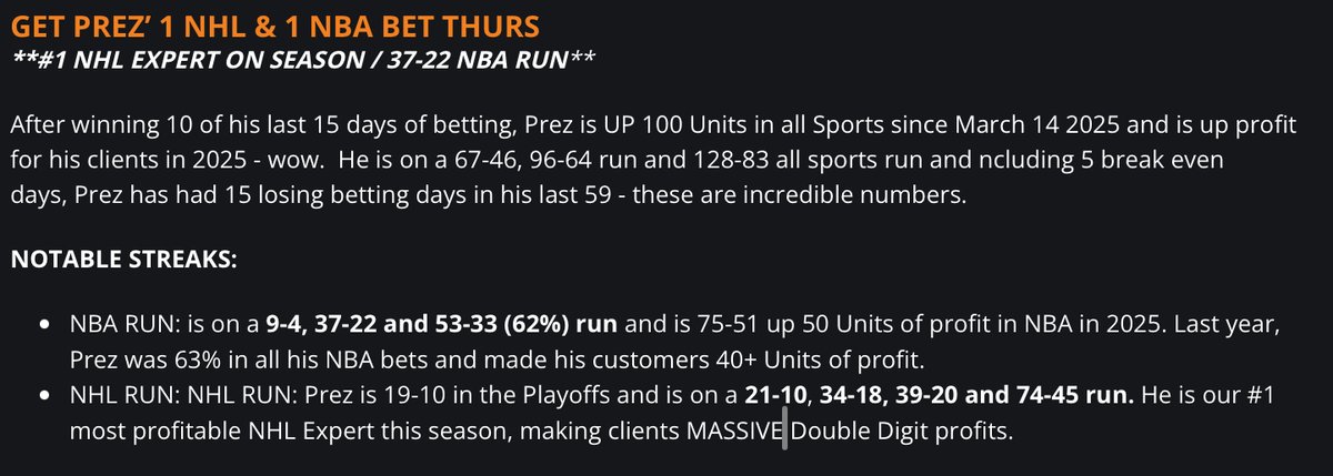 💲💰💵Are you Kidding: Another winning night last night and shout out to all my clients who bet my NBA winner and my 5% NHL bet. We are making money every single day. I have 1 NBA and 1 NHL bet for Thurs and it’s my bday - so you know we are going 2–0. <a href="/WagerTalk/">WagerTalk</a>.  Link in bio…