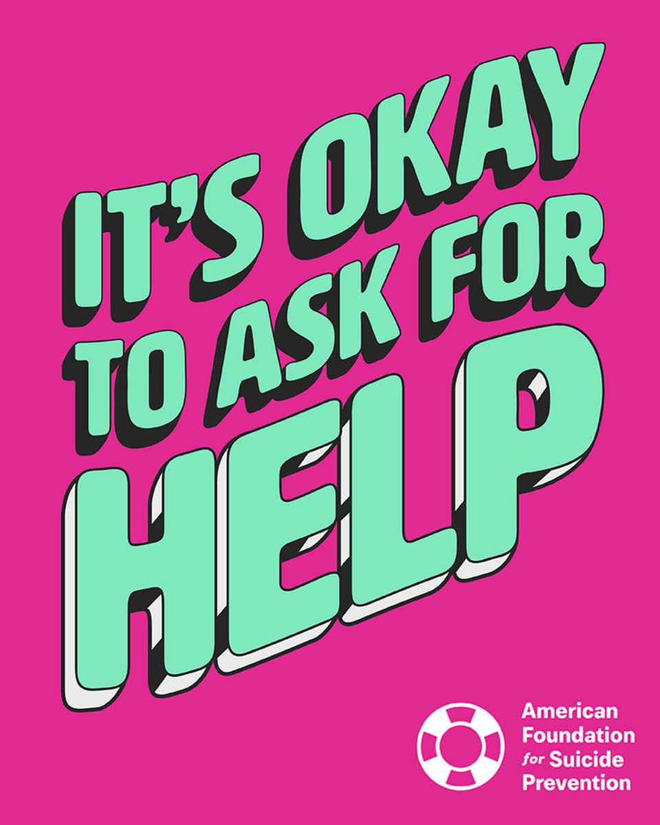 As a reminder, it is okay to ask for help. 🫂

#mentalhealthawarenessmonth #americanfoundationforsuicideprevention