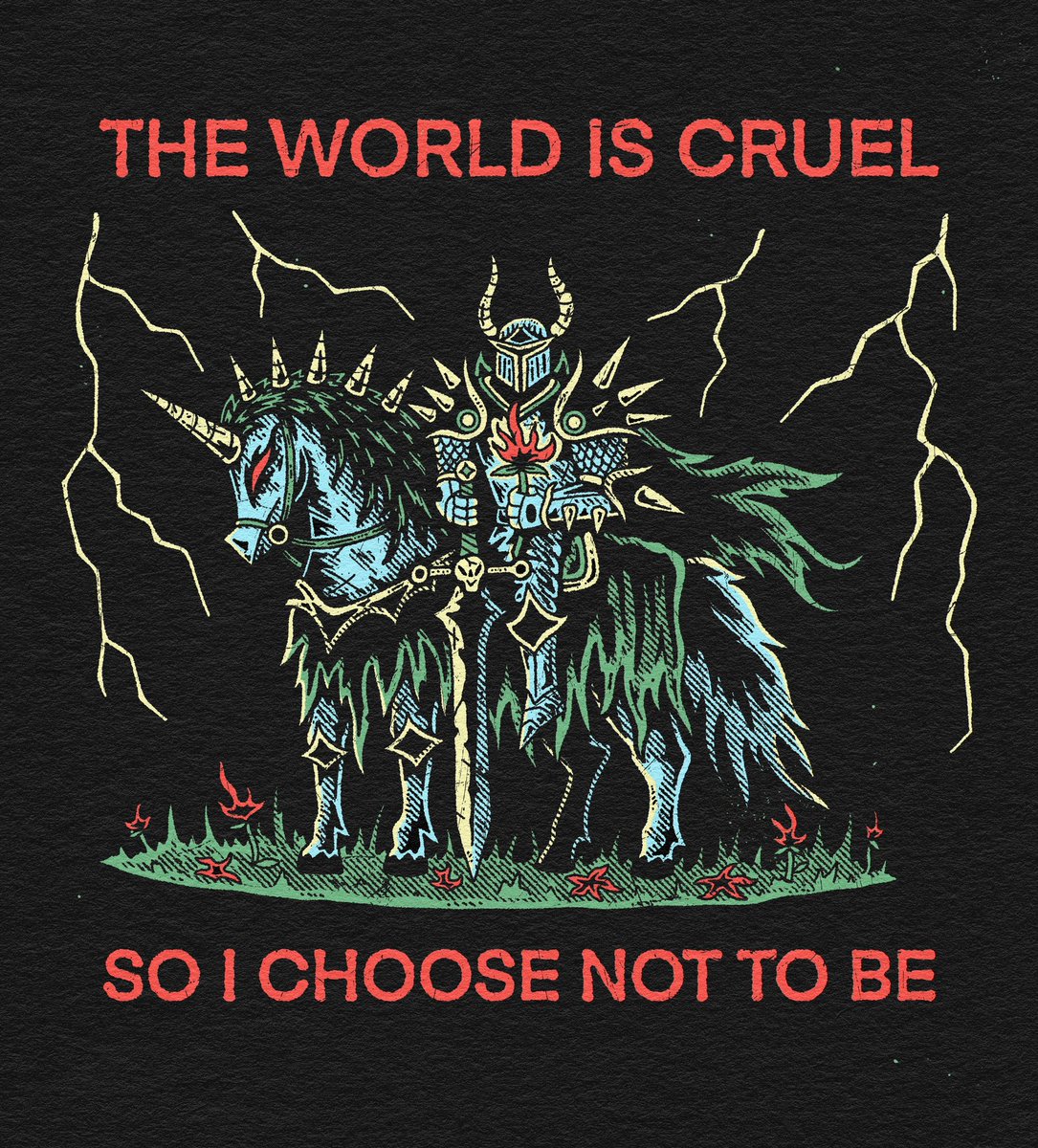 Fighting the horrors of this world with a blade called kindness 🖤⚔️ New tee just dropped :)