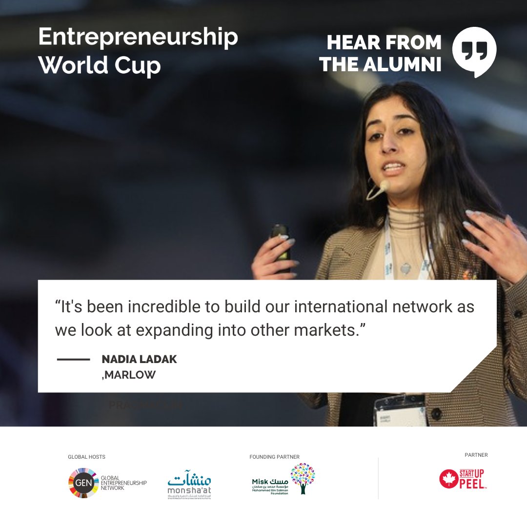 Startup Peel (@startup_peel) on Twitter photo The right connections can change everything.
#TheEntrepreneurshipWorldCup helps companies like Marlow (#EWC2022) nurture relationships in new markets.
Apply today: entrepreneurshipworldcup.com
<a href="/Startup_Canada/">Startup Canada</a> <a href="/wearemarlow/">marlow</a> <a href="/unleashingideas/">Global Entrepreneurship Network</a> The right connections can change everything.
#TheEntrepreneurshipWorldCup helps companies like Marlow (#EWC2022) nurture relationships in new markets.
Apply today: entrepreneurshipworldcup.com
<a href="/Startup_Canada/">Startup Canada</a> <a href="/wearemarlow/">marlow</a> <a href="/unleashingideas/">Global Entrepreneurship Network</a>