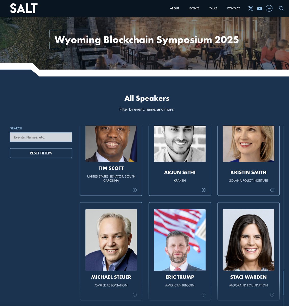(((Michael Steuer))) ๐๏ธ - michael.cspr (@mssteuer) on Twitter photo Looking forward to sharing the stage with many industry leaders at <a href="/SALTConference/">SALT</a> in #Wyoming in August to discuss <a href="/Casper_Network/">Casper</a>'s efforts in bringing #RWA on-chain, including the honorable US Senators <a href="/SenLummis/">Senator Cynthia Lummis</a> & <a href="/SenatorTimScott/">Tim Scott</a>, thought leaders like <a href="/EricTrump/">Eric Trump</a>, Looking forward to sharing the stage with many industry leaders at <a href="/SALTConference/">SALT</a> in #Wyoming in August to discuss <a href="/Casper_Network/">Casper</a>'s efforts in bringing #RWA on-chain, including the honorable US Senators <a href="/SenLummis/">Senator Cynthia Lummis</a> & <a href="/SenatorTimScott/">Tim Scott</a>, thought leaders like <a href="/EricTrump/">Eric Trump</a>,
