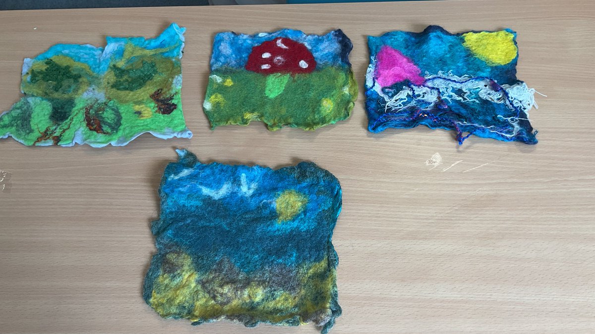 We have been thoroughly enjoying our fabric &amp; fibre workshops with the wonderful Niki. There are some very creative pieces of work on show by our inspired students.  #art #creative