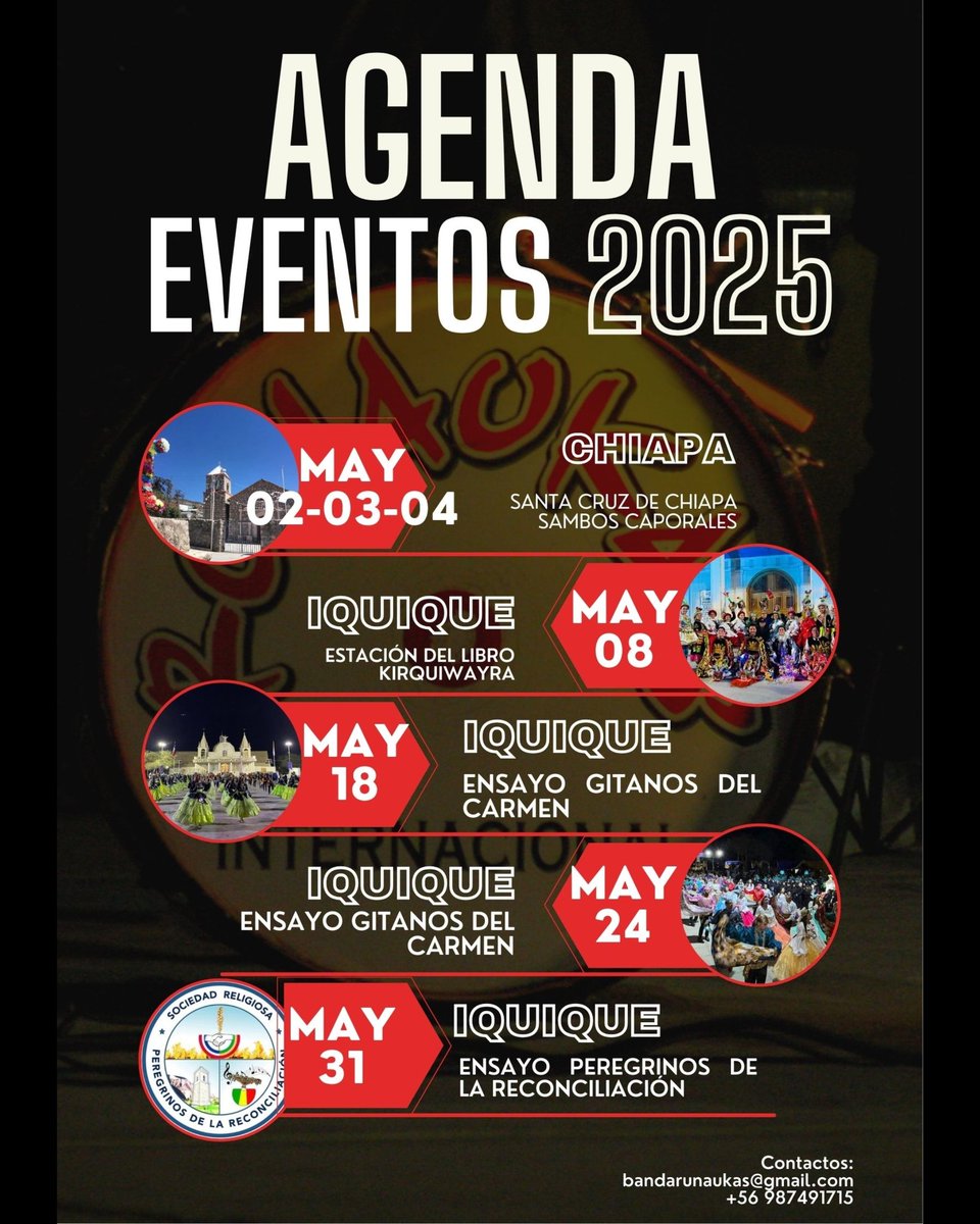 BandaRunaukas's tweet photo. Se va Mayo ! 
Agenda abierta 
bandarunaukas@gmail.com
+56987491715
@BandaRunaukas
#Iquique #Chile https://t.co/kFXj1VLzmR