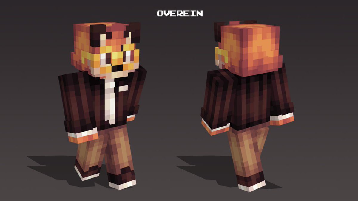 overeinn's tweet image. Skin for my friend on his birthday 🦊🎂
#Minecraft #SkinMinecraft