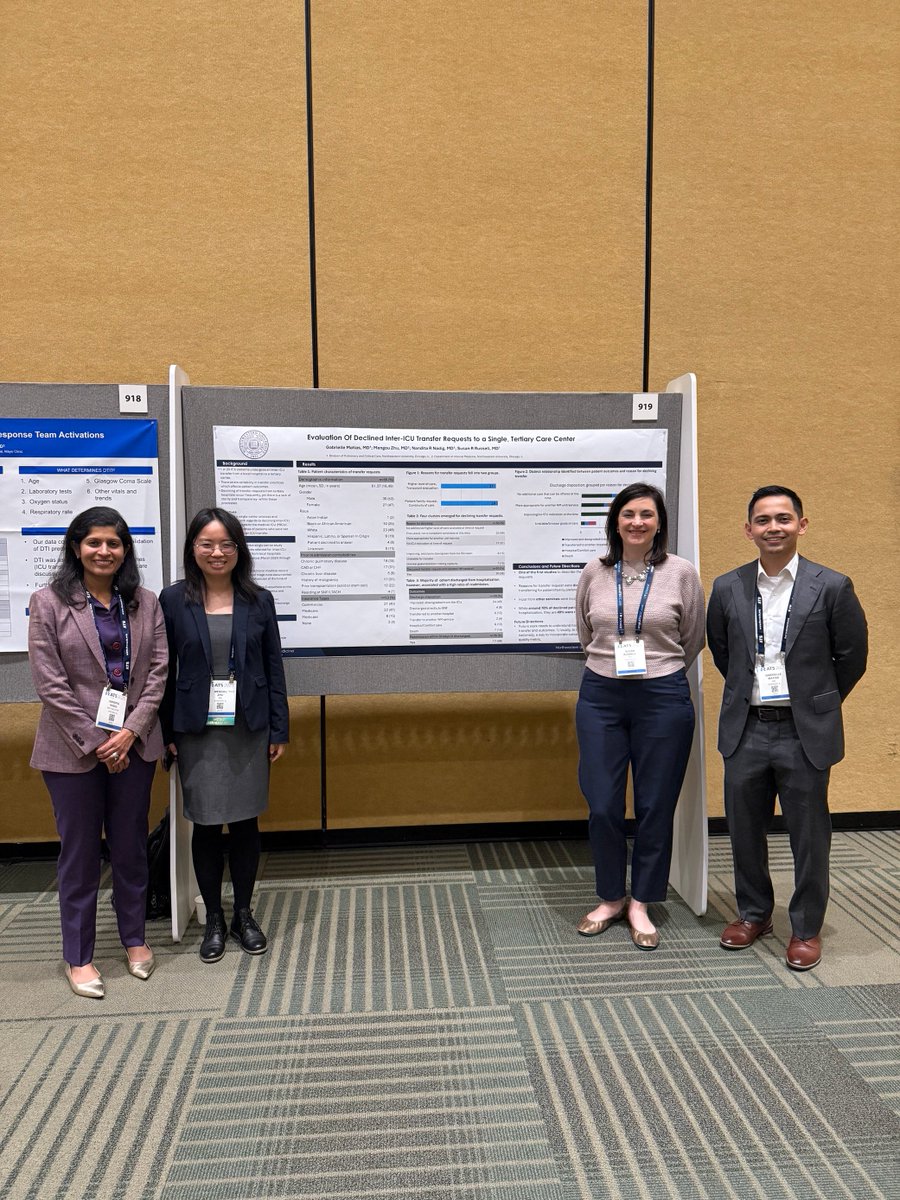 NM Pulmonary and Thoracic Surgery (@nm_lung) on Twitter photo Nandita R. Nadig, MD (<a href="/NNadig22070/">Nandita Nadig</a>), Mengou Zhu, MD (<a href="/MaryMengouZhu/">Mary Zhu</a>), Susan Russell, MD, and Gabrielle Matias, MD, present the research poster "Evaluation of Declined Inter-ICU Transfer Requests to a Single, Tertiary Care Center." #ATS2025 <a href="/atscommunity/">American Thoracic Society (ATS)</a> Nandita R. Nadig, MD (<a href="/NNadig22070/">Nandita Nadig</a>), Mengou Zhu, MD (<a href="/MaryMengouZhu/">Mary Zhu</a>), Susan Russell, MD, and Gabrielle Matias, MD, present the research poster "Evaluation of Declined Inter-ICU Transfer Requests to a Single, Tertiary Care Center." #ATS2025 <a href="/atscommunity/">American Thoracic Society (ATS)</a>