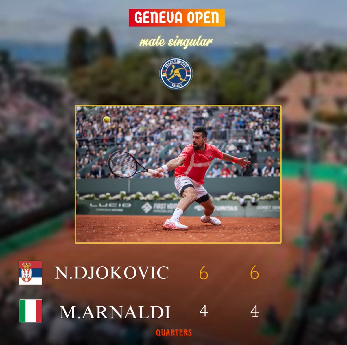 novak.djokovic99 (@ndjokovic99) on Twitter photo Birthday with a victory…& SF !!🎂😄🚀
Novak won the QF in Geneva, <a href="/genevaopen/">Gonet Geneva Open</a> , 6-4 6-4, against Arnaldi.
Energy-Mental-Positivity💪🏻
38 is the new 18?!😂
Right, <a href="/DjokerNole/">Novak Djokovic</a> ❤️
#NoleFam #Geneva #GonetGenevaOpen Birthday with a victory…& SF !!🎂😄🚀
Novak won the QF in Geneva, <a href="/genevaopen/">Gonet Geneva Open</a> , 6-4 6-4, against Arnaldi.
Energy-Mental-Positivity💪🏻
38 is the new 18?!😂
Right, <a href="/DjokerNole/">Novak Djokovic</a> ❤️
#NoleFam #Geneva #GonetGenevaOpen