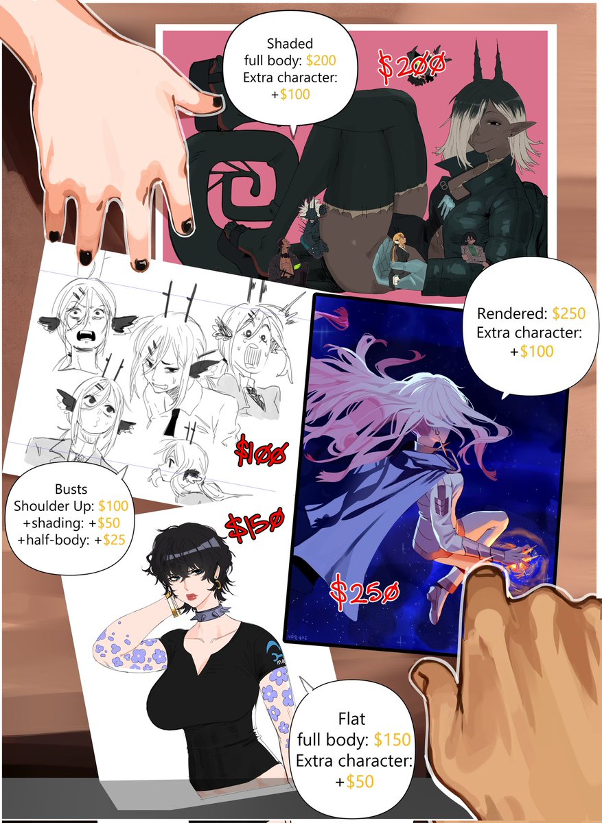 COMMISSIONS ARE OPEN AGAIN
I DONT CARE HOW MANY SLOTS
DM IF YOURE INTERESTED 🗣🗣🗣