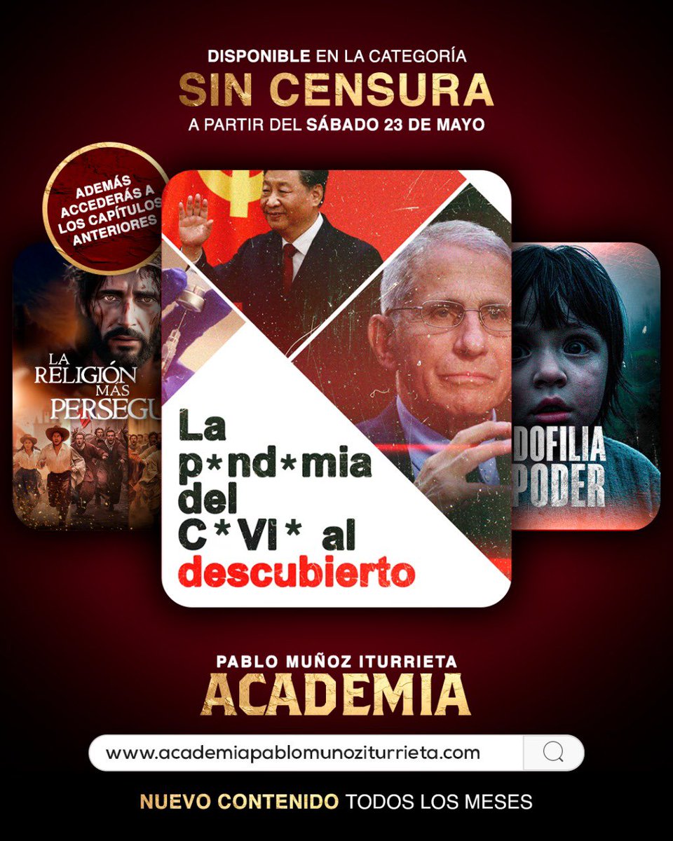 Trump desclasificó documentos de la pandemia que confirman lo que vengo diciendo hace tiempo…. 

Se viene un nuevo capítulo en mis vídeos sin censura en la Academia

academiapablomunoziturrieta.com