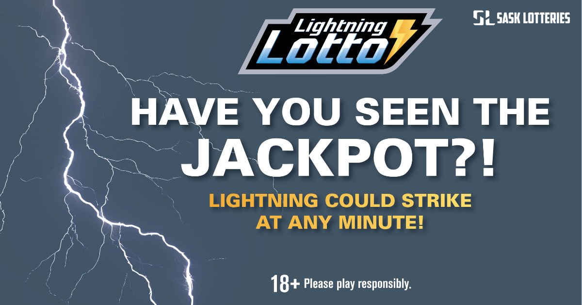 Lightning Lotto is setting a new record jackpot, over $1.36 million and counting!⚡

When you purchase a ticket, you are supporting more than 12,000 sport, culture and recreation groups in Saskatchewan. Get your ticket at your local Lotto Spot retailer!