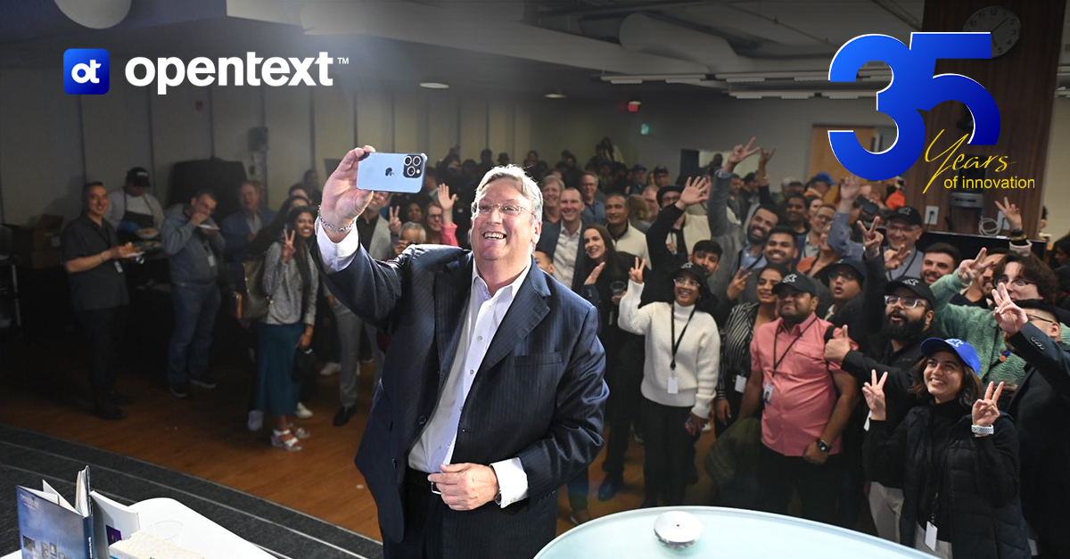 Oh to be 35 again 😊.  A huge thank you to my colleagues in Waterloo for kicking off our 35th anniversary year of Innovation and Customer Transformation. From search engines to information reimagined, our future is limitless. AI is the great business assistant, and with Business