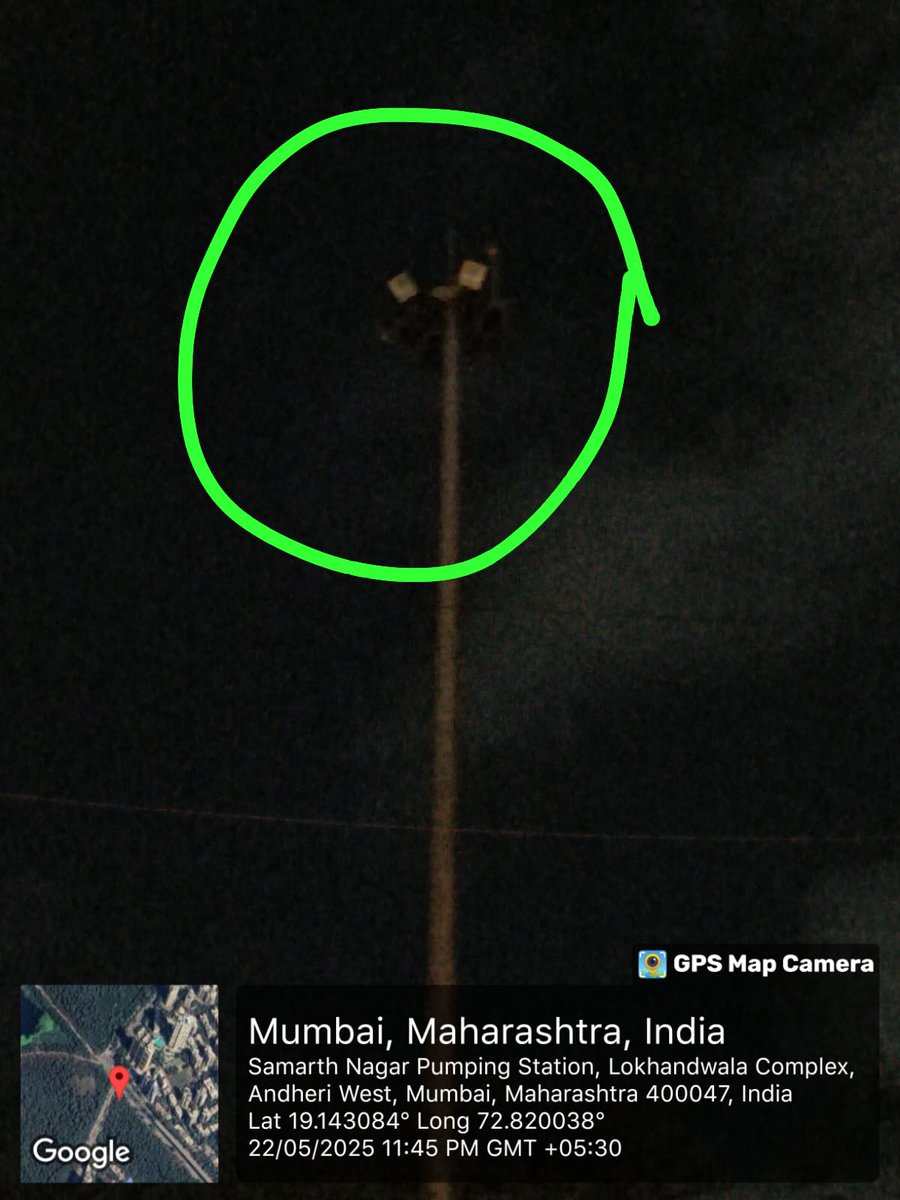 mazharabkhan's tweet image. Hi @mybmc @mybmcwardKW @Adani_Elec_Mum @AndheriLOCA — The high mast light on Lokhandwala Back Road (opp. Oberoi Sky Garden, towards Jankidevi School Rd) has been off for many days. The area is dark &amp;amp; unsafe for pedestrians. Please repair it urgently. @SonuSood @TheFactNgo