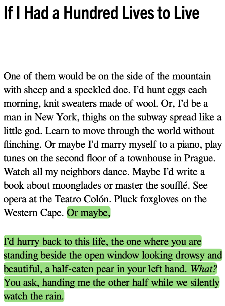 Joy Sullivan, “If I Had a Hundred Lives to Live”, Instructions for Traveling West