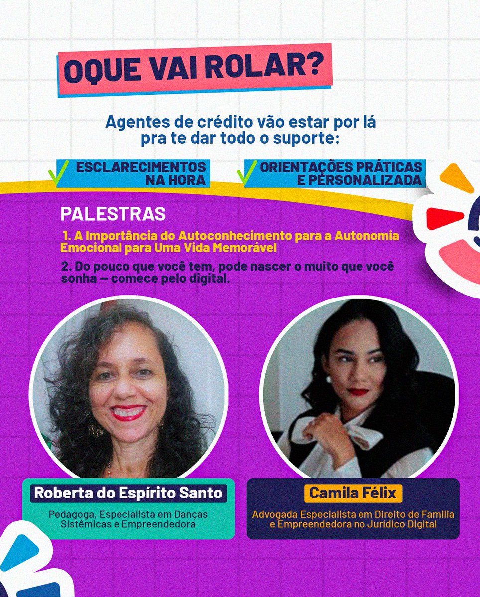 Quer tirar aquela ideia do papel ou crescer o seu negócio? Essa oportunidade é pra você! 💼✨

A @prefeituradeolinda, junto com a @sedepeoficial, a AGE e a Secretaria da Mulher de Olinda, convida você pra um encontro que pode transformar sua vida financeira.

📌 Agentes de