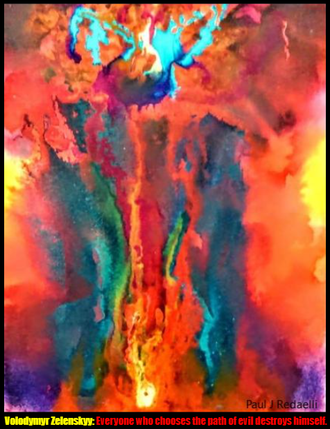 twenty2John's tweet photo. @ZelenskyyUa In SUPPORT of UKRAINE: Abstract artwork by my late brother, Paul Redaelli, and this QUOTE by ZELENSKYY: https://t.co/g3gtuoV1R0
Additional POSTER: https://t.co/yHPguZFKzy
PRAY for PEACE 🙏 In UKRAINE, For Our World, and, In Our Neighborhoods...#EndAllEvil! https://t.co/xcioDFdY4n