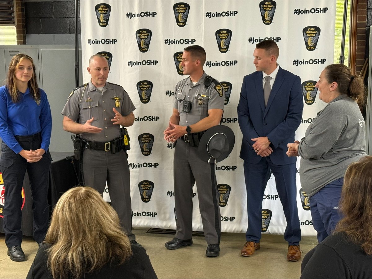 This morning, Warren County Safe Communities celebrated their Click It or Ticket kickoff event at the Lebanon Post. S/Lt. Schmenk, Sgt. Stanfield, Tpr. Klontz and Disp. Blust were recognized for having the best "Quick Click Challenge" time in Warren Co.