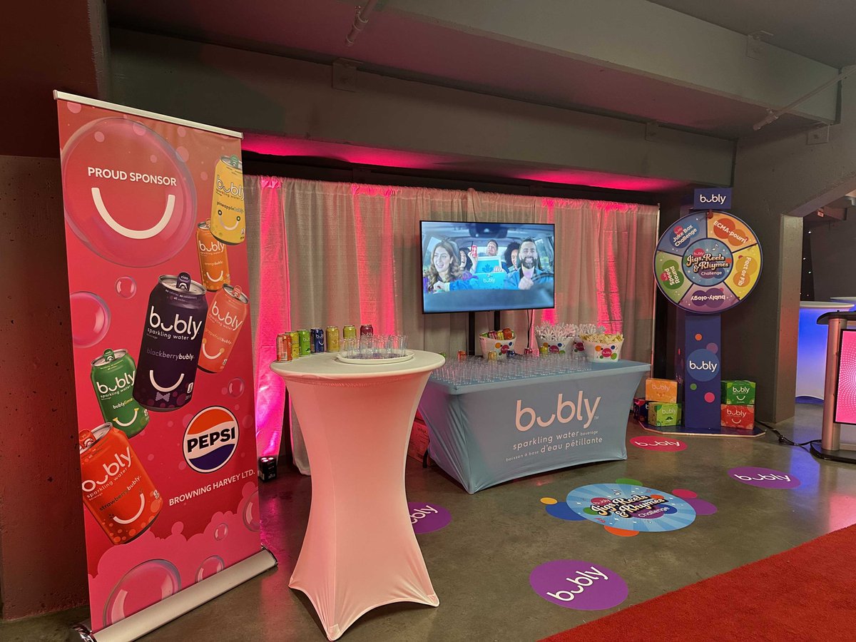 PrimeisCreative's tweet image. The blueprint versus the final results. 🙌 Our retro-style, bubly-themed game show booth at #ECMA2025 for Browning Harvey was a real labour of love by our team! From inception to design to arranging every last can and clapper - we had a hand in every piece of this project! ❤️