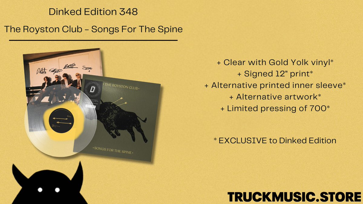 🐂Dinked Edition 348🐂

The Royston Club - Songs For The Spine

Limited pre-orders available now: truckmusic.store/products/the-r…