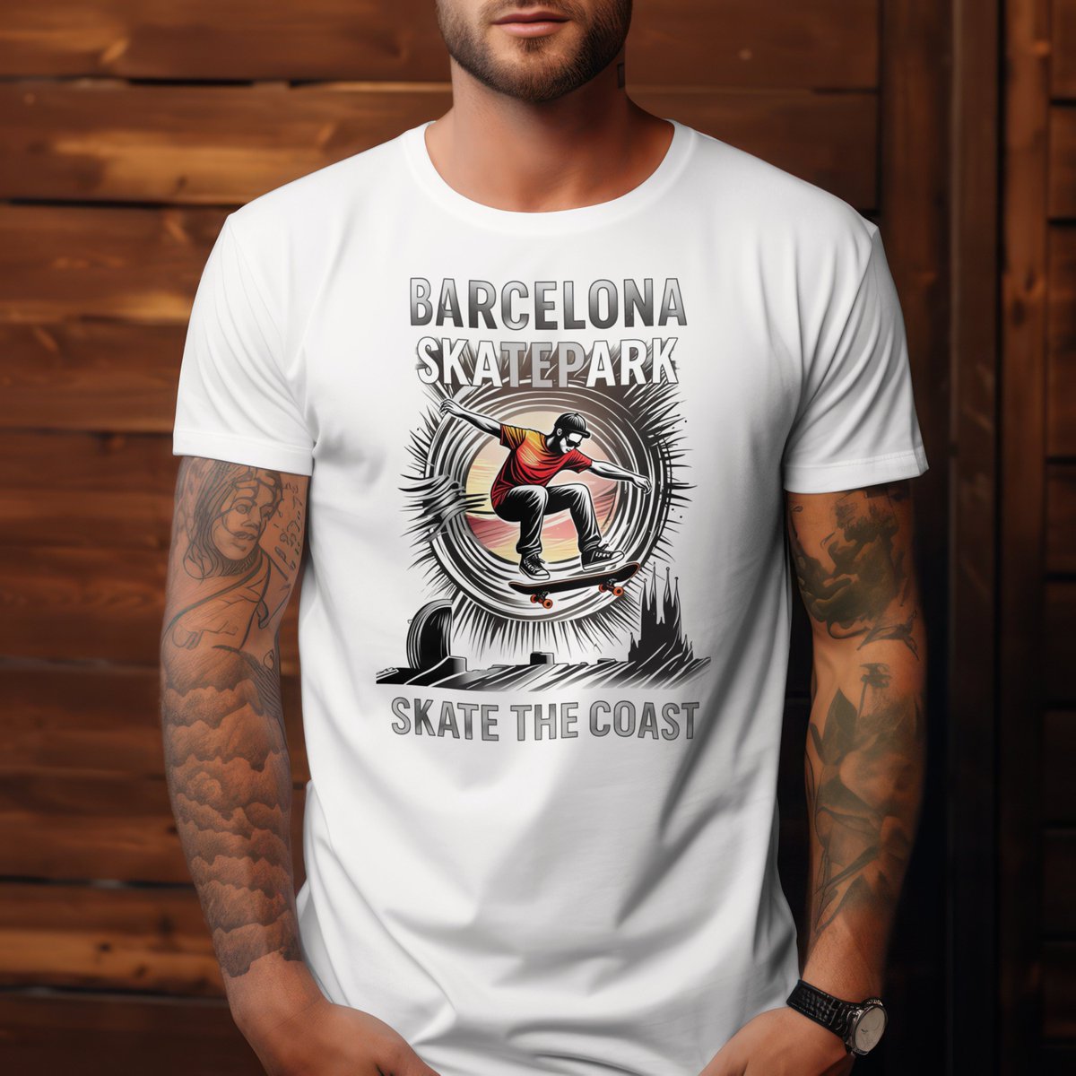 Grab a cool Barcelona Skatepark t-shirt, part of skate the coast series. <a href="/AmazonUK/">Amazon.co.uk</a> 

you can get yours here: shorturl.at/HEECh