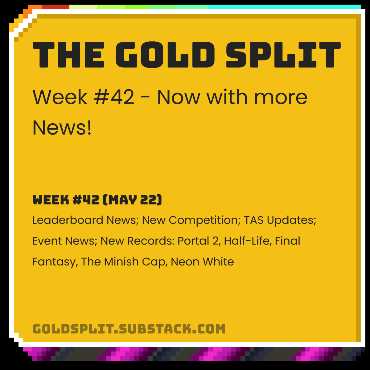 The Gold Split - A Speedrunning Newsletter tweet media