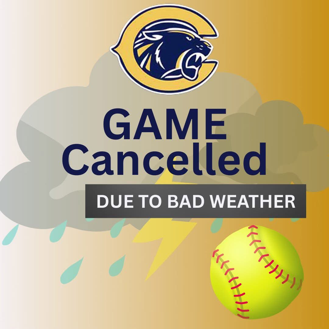 CollsSoftball's tweet image. Today’s game is cancelled due to rain and will be played tomorrow!!🥎