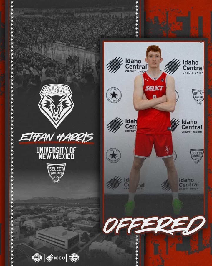 Ethan Harris (@ethanharris35) on Twitter photo Thank you to Coach Olen for giving me an offer to New Mexico.
<a href="/PRO16League/">PRO16/NXTPRO League</a> <a href="/SelectHoopsUSA/">Select Basketball (MBB)</a> Thank you to Coach Olen for giving me an offer to New Mexico.
<a href="/PRO16League/">PRO16/NXTPRO League</a> <a href="/SelectHoopsUSA/">Select Basketball (MBB)</a>