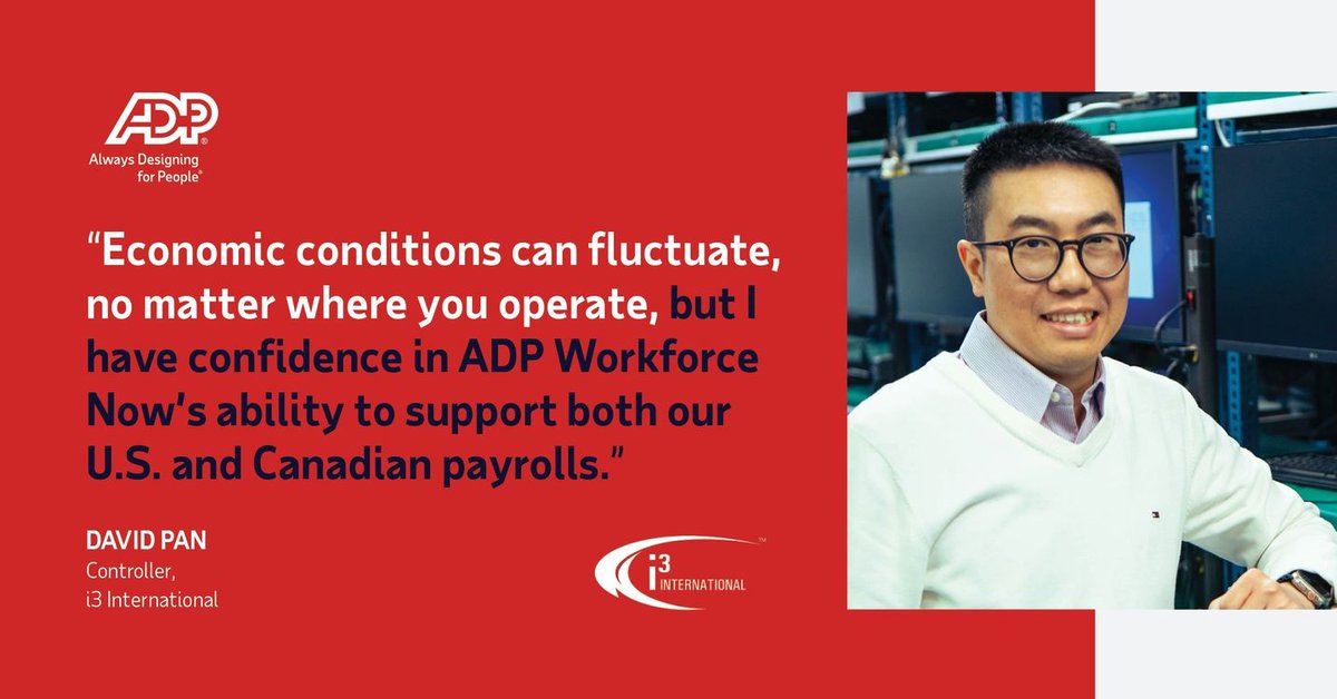 ericschuster's tweet image. #ADPCanada #ADPWorkforceNow #HR #i3International #Payroll