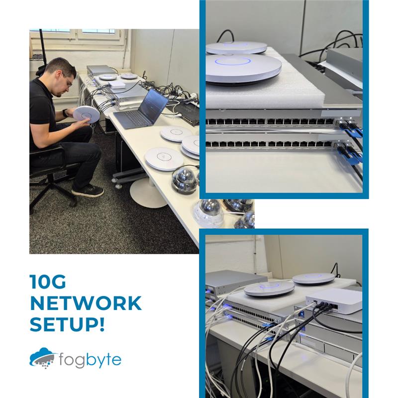 fogbyte's tweet photo. Look at Jan stepping up to lead the setup of a brand-new 10G network, for client's infrastructure.
#Fogbyte #10GNetwork #ProjectDelivered https://t.co/LDA4CjxFZQ