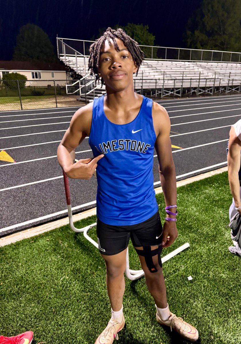 Kamar Sanders was our last qualifier in the 200. After being gassed last year and just missing the qual mark, Kamar ran 22.24 to take second and advance!